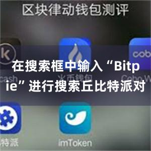 在搜索框中输入“Bitpie”进行搜索丘比特派对