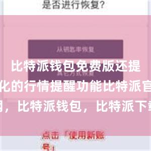 比特派钱包免费版还提供了个性化的行情提醒功能比特派官网，比特派钱包，比特派下载，比特派App