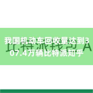 我国机动车回收量达到307.4万辆比特派知乎